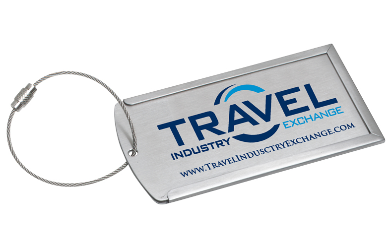 Brushed Metal Luggage Bag Tag